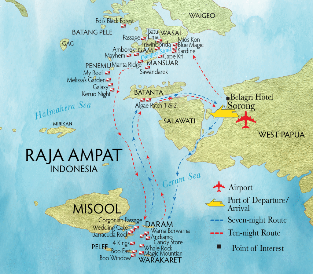 Raja Ampat Dive Map